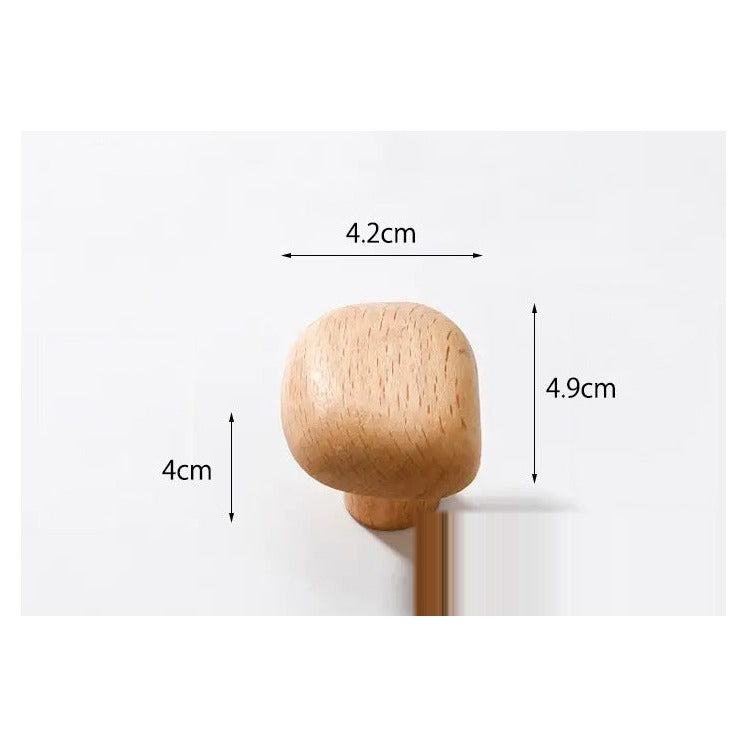 Quadrangle wood wall hook with dimensions