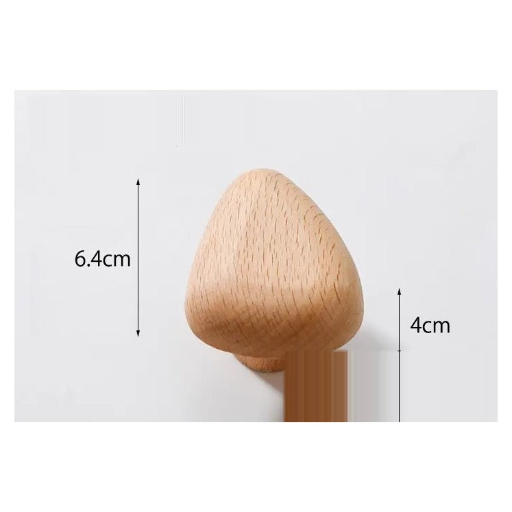 Triangle wood wall hook with dimensions