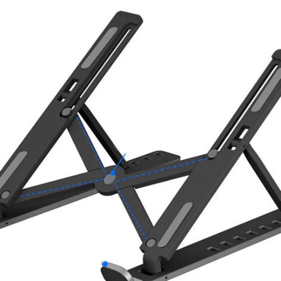 Aluminum Laptop Stand — adjustable hinge detail