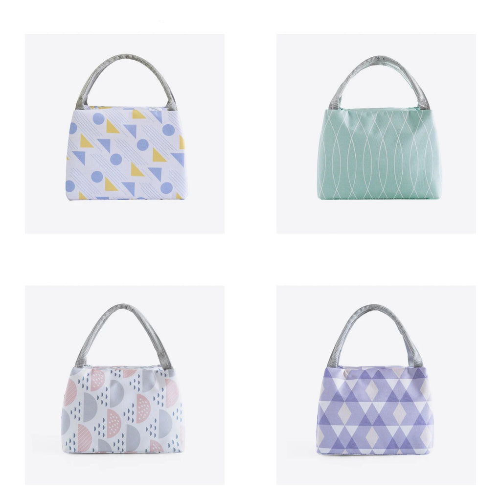 Insulated Lunch Bag — four colors side by side