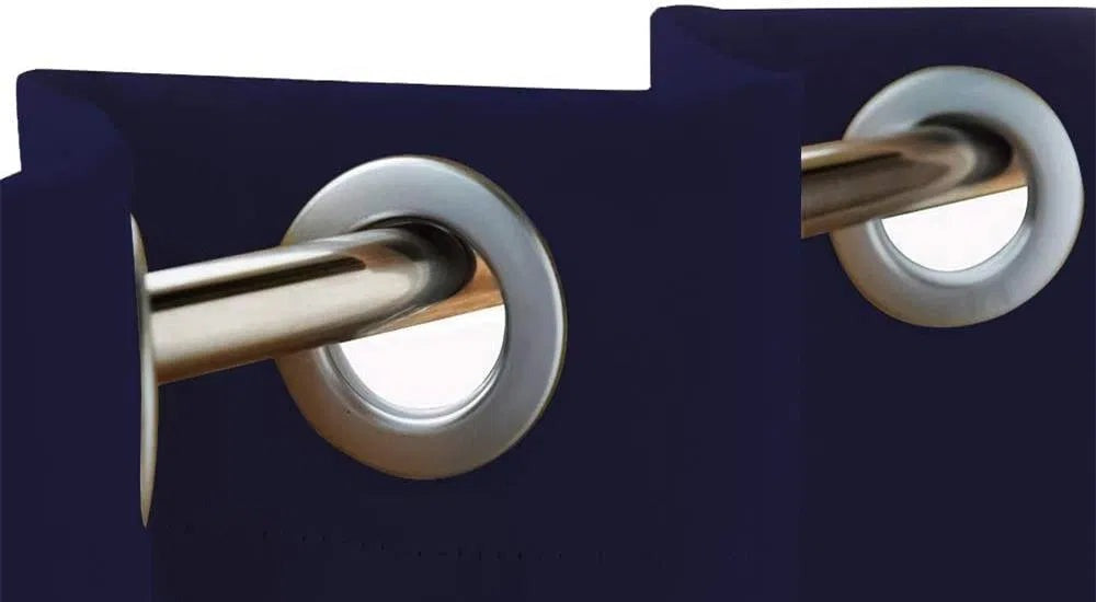 Outdoor curtain grommet close-up