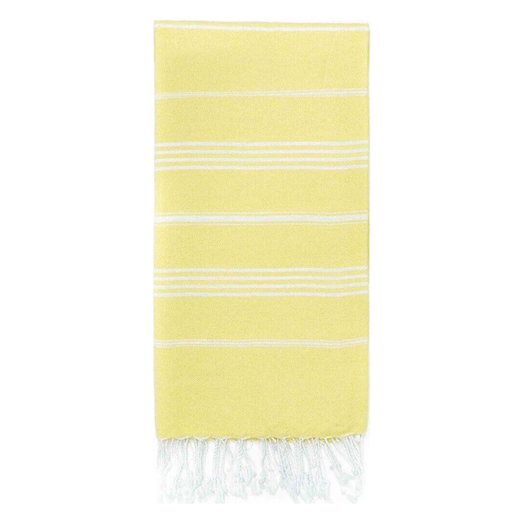 Turkish beach towel in bright yellow