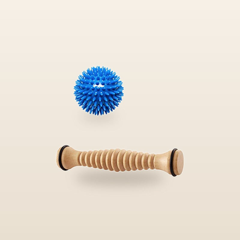 Wooden Massage Ball Set — studio shot